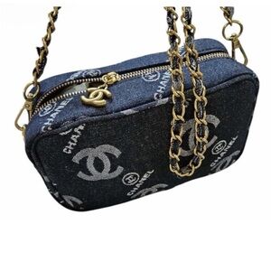 Chanel Black Denim Crossbody Bag - New in packaging! VIP/GWP
